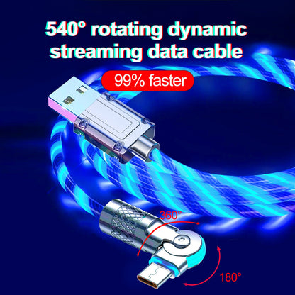 ⚡540° Rotating Streamer Data Cable
