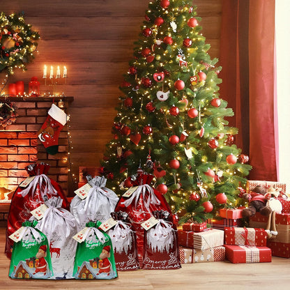 🎅🏻Early Christmas Sale🎁Christmas Cheer Drawstring Gift Bags🌲