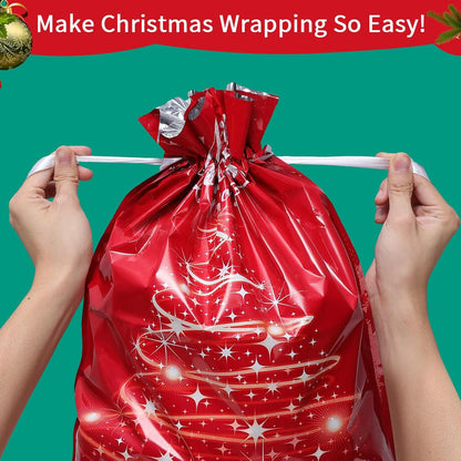 🎅🏻Early Christmas Sale🎁Christmas Cheer Drawstring Gift Bags🌲