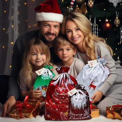 🎅🏻Early Christmas Sale🎁Christmas Cheer Drawstring Gift Bags🌲
