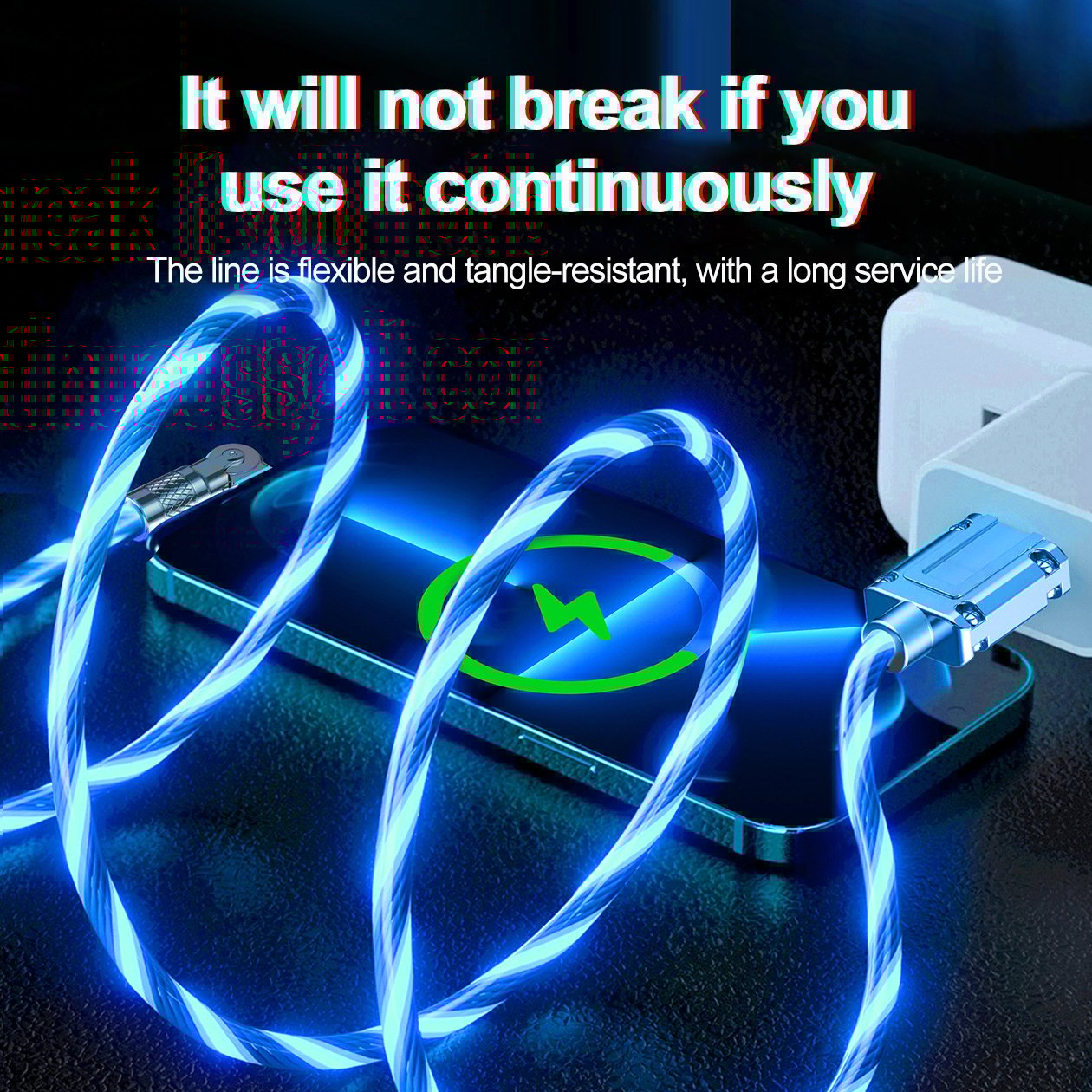 ⚡540° Rotating Streamer Data Cable