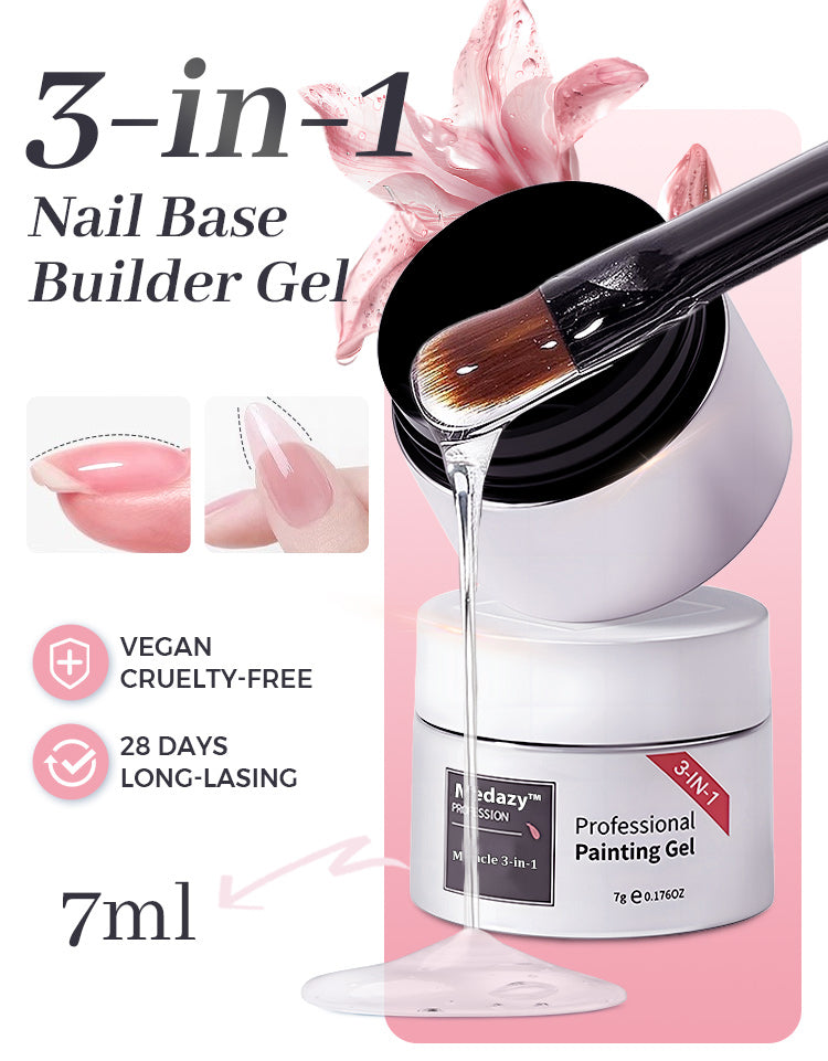 🎉Buy 3 and get 5 free💅Miracle 3-in-1 Nail Base & Builder Gel - Your Ultimate Nail Transformation!