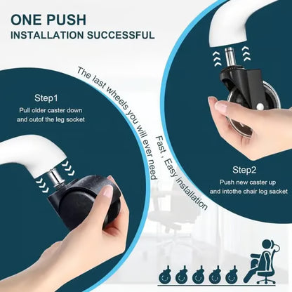 3 Inches Silent and Smooth Rolling Casters