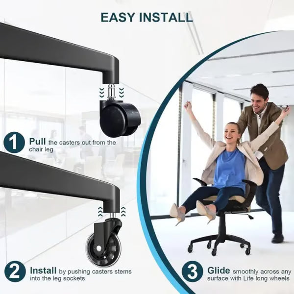 3 Inches Silent and Smooth Rolling Casters