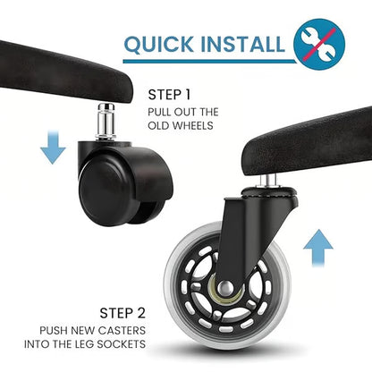 3 Inches Silent and Smooth Rolling Casters