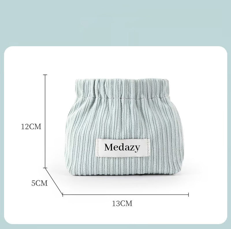 Corduroy Elastic Hair Tie Organizer